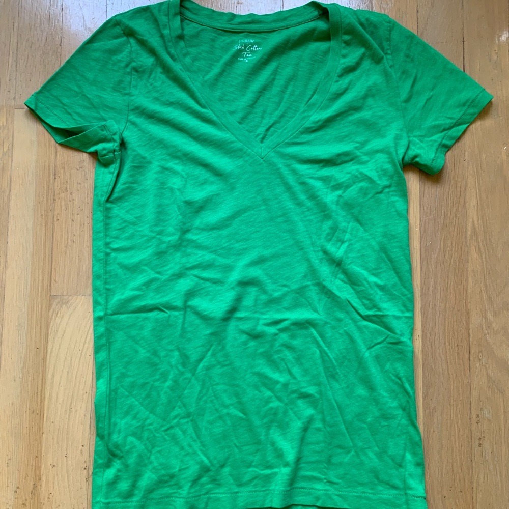 J.Crew Factory Green Slub Cotton tee size small